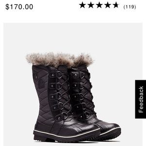 NIB Sorel Tofino II tall boot, black.  Wm sz 9
